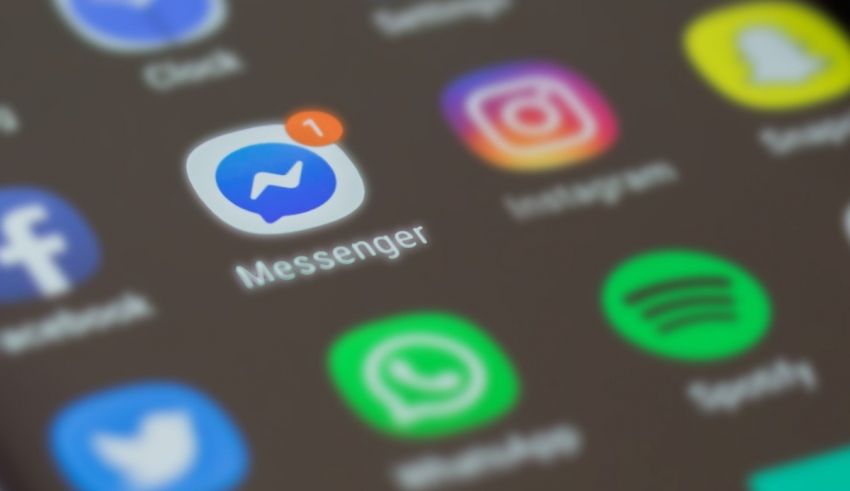 A close up of the messenger app on a smartphone.