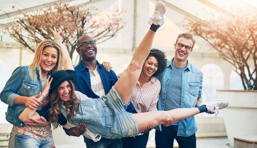 A group of friends having a good time at a party.