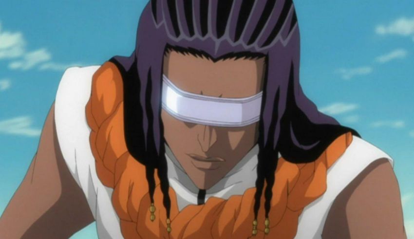 An anime character with long hair and glasses.