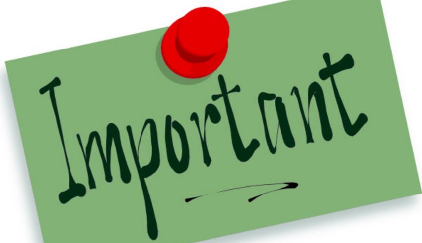 The word important is written on a green piece of paper.