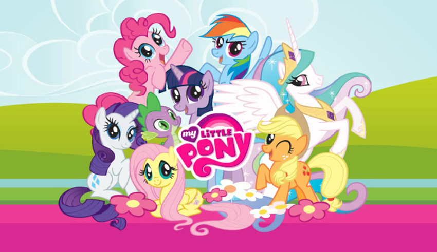 A group of my little pony characters standing together.
