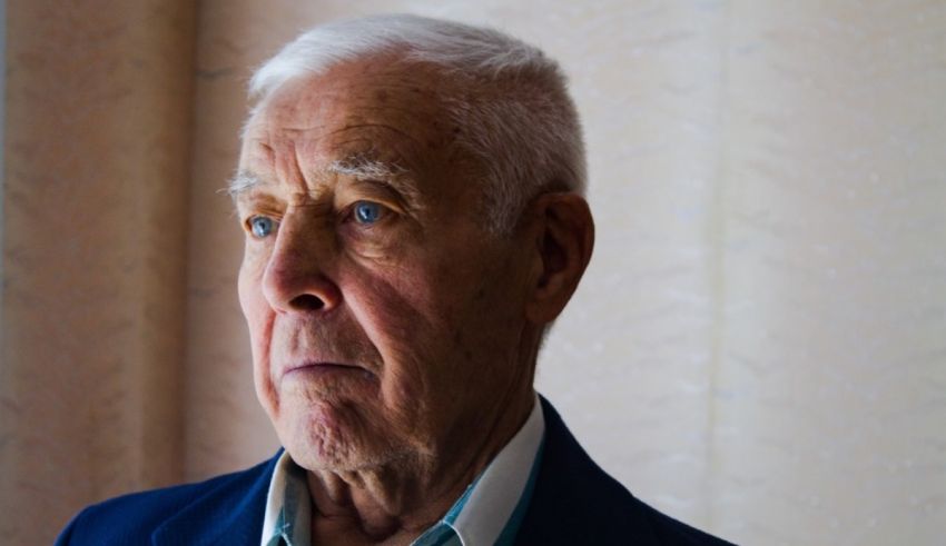 A man with blue eyes.