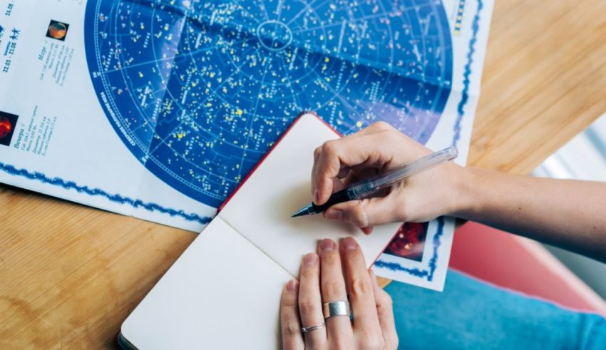 A person writing on a book.