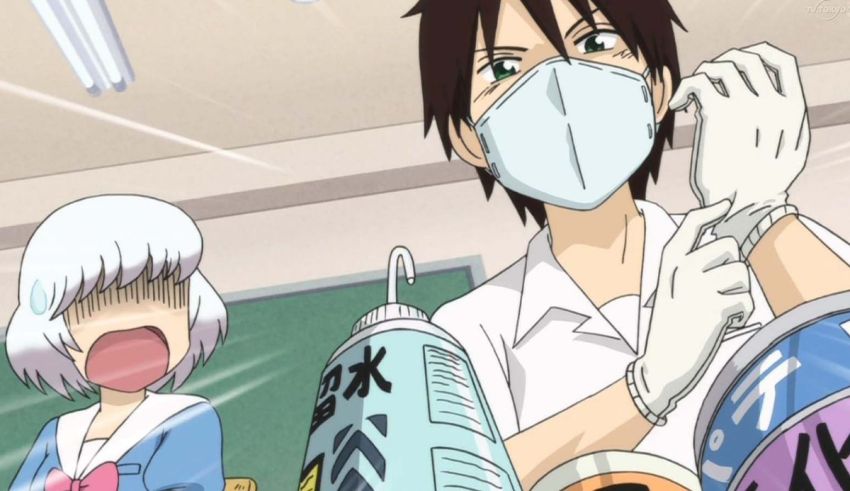 A woman wearing a mask and a man wearing a mask.