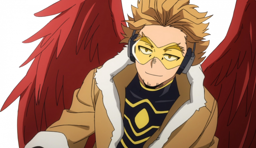 An anime character with wings and a jacket.