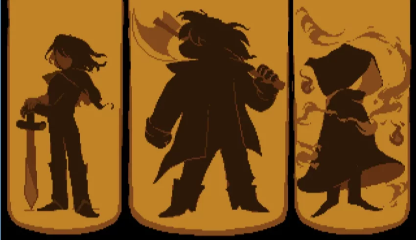 Three silhouettes of a man and a woman.